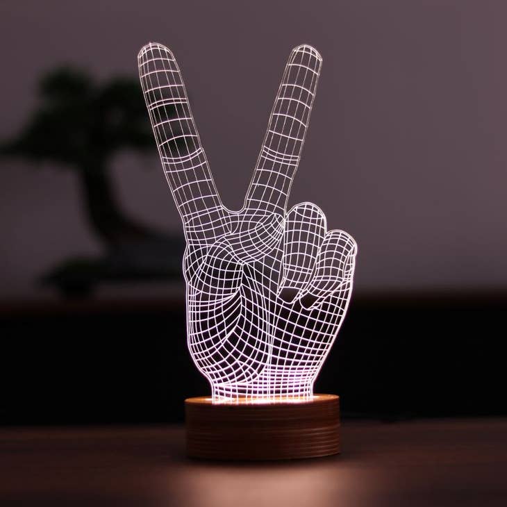 Lampe Led signe victoire