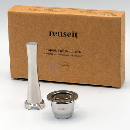 Pack de 1 cápsula Nespresso reutilizable + 1 tamper