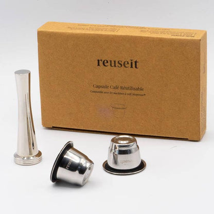 Pack de 1 cápsula Nespresso reutilizable + 1 tamper