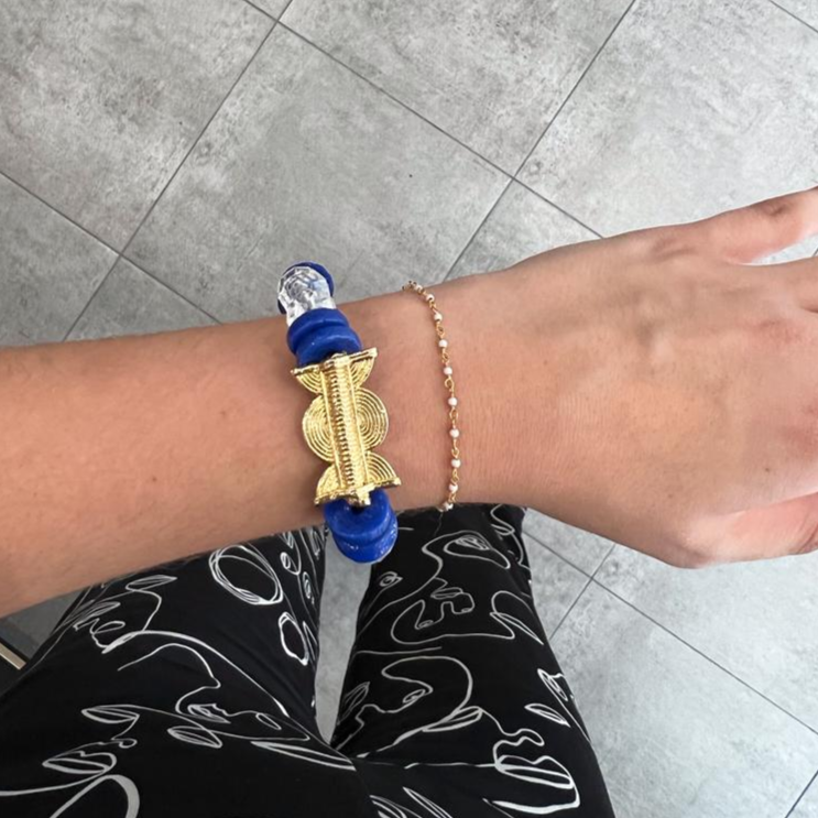 Pulsera Djenedia de Vinci Aart azul claro